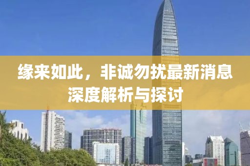 缘来如此，非诚勿扰最新消息深度解析与探讨