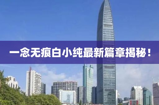 一念无痕白小纯最新篇章揭秘！