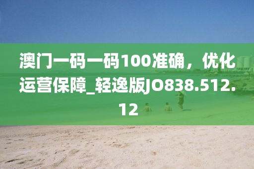 澳门一码一码100准确，优化运营保障_轻逸版JO838.512.12