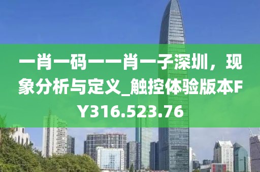 一肖一码一一肖一子深圳，现象分析与定义_触控体验版本FY316.523.76