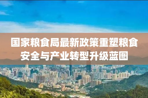 国家粮食局最新政策重塑粮食安全与产业转型升级蓝图