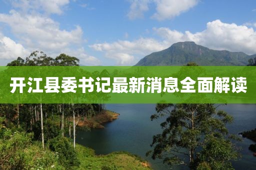 开江县委书记最新消息全面解读