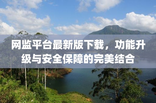 网监平台最新版下载，功能升级与安全保障的完美结合