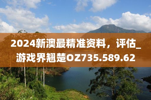 2024新澳最精准资料，评估_游戏界翘楚OZ735.589.62
