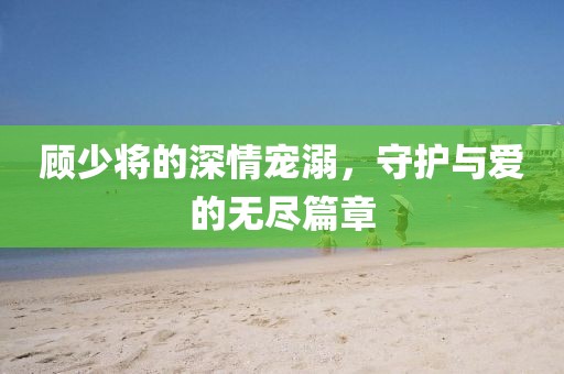 顾少将的深情宠溺，守护与爱的无尽篇章