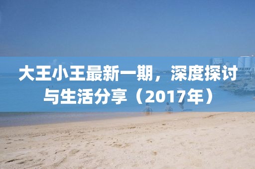 大王小王最新一期，深度探讨与生活分享（2017年）