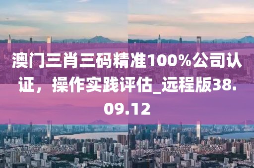澳门三肖三码精准100%公司认证，操作实践评估_远程版38.09.12