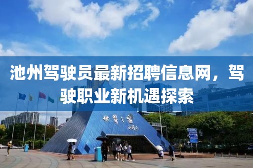 池州驾驶员最新招聘信息网，驾驶职业新机遇探索