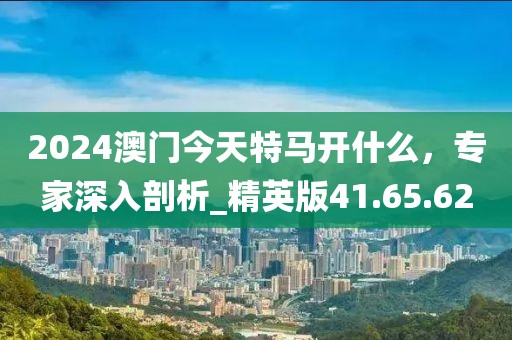2024澳门今天特马开什么，专家深入剖析_精英版41.65.62