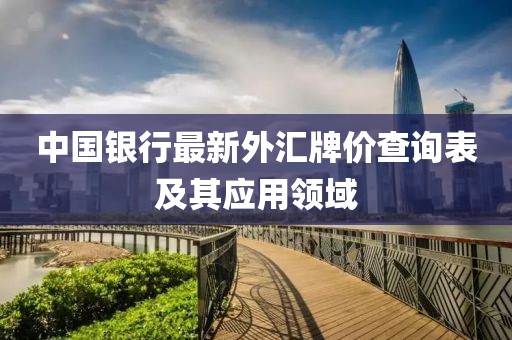 中国银行最新外汇牌价查询表及其应用领域