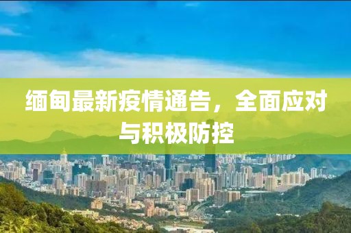 缅甸最新疫情通告，全面应对与积极防控