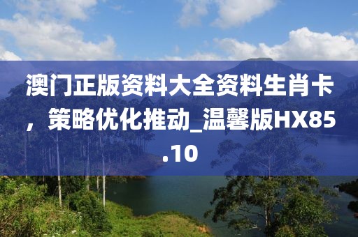 澳门正版资料大全资料生肖卡，策略优化推动_温馨版HX85.10
