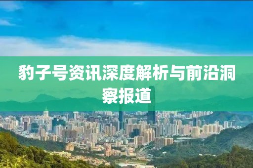 豹子号资讯深度解析与前沿洞察报道