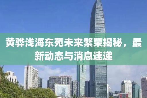 黄骅浅海东苑未来繁荣揭秘，最新动态与消息速递