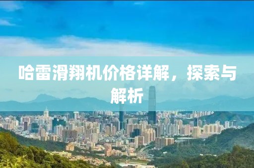 哈雷滑翔机价格详解，探索与解析