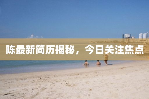 陈最新简历揭秘，今日关注焦点