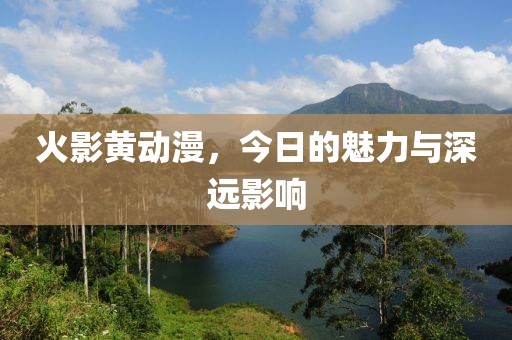 火影黄动漫，今日的魅力与深远影响