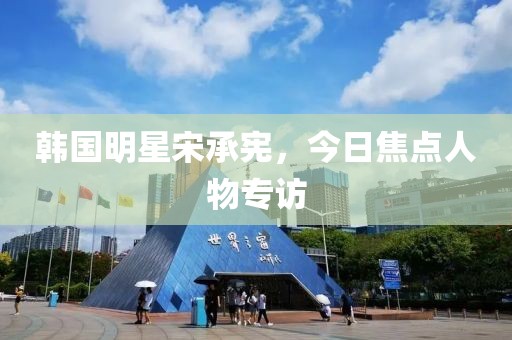 韩国明星宋承宪，今日焦点人物专访