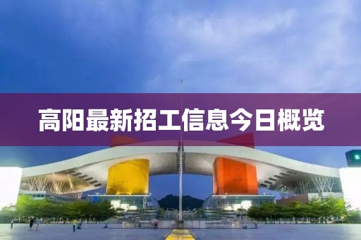 高阳最新招工信息今日概览