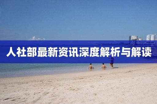 人社部最新资讯深度解析与解读