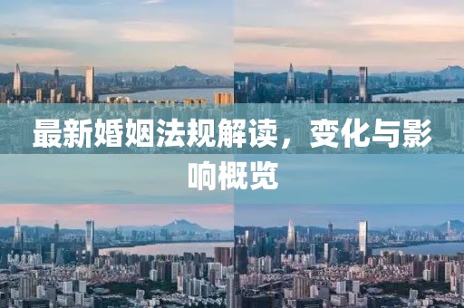 最新婚姻法规解读，变化与影响概览