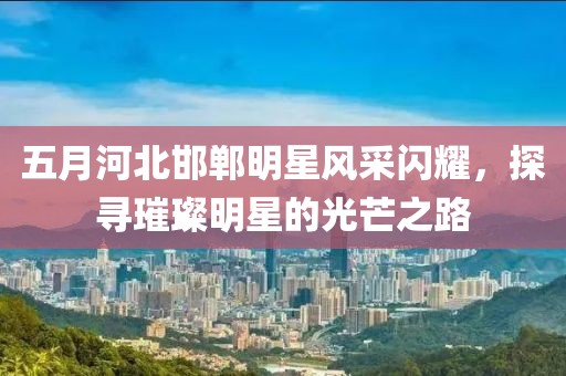 五月河北邯郸明星风采闪耀，探寻璀璨明星的光芒之路