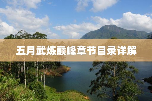 五月武炼巅峰章节目录详解