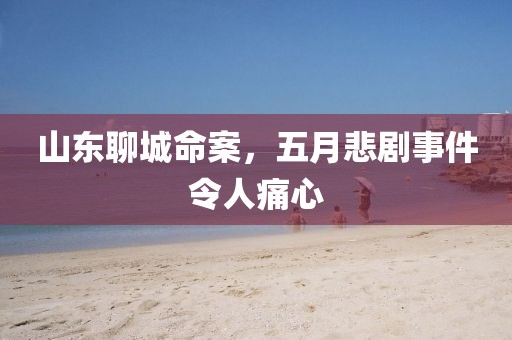 山东聊城命案，五月悲剧事件令人痛心