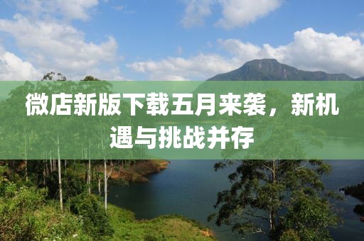 微店新版下载五月来袭，新机遇与挑战并存