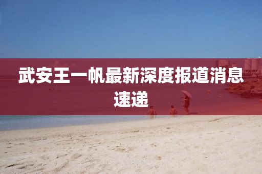 武安王一帆最新深度报道消息速递