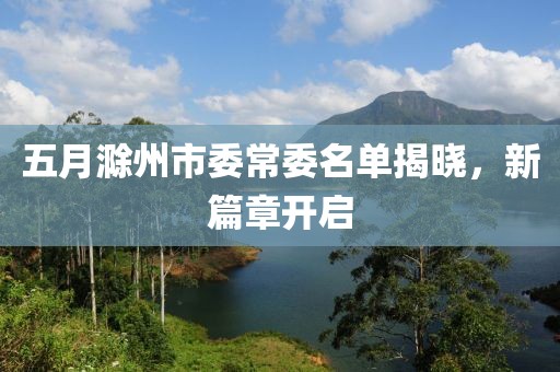 五月滁州市委常委名单揭晓，新篇章开启