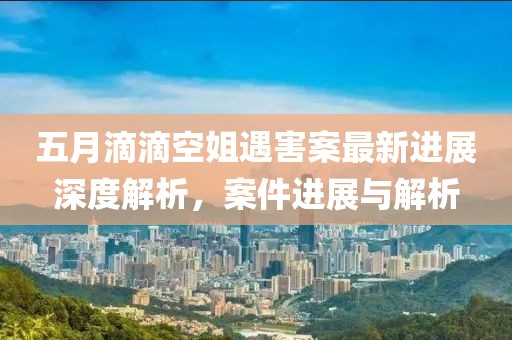 五月滴滴空姐遇害案最新进展深度解析，案件进展与解析