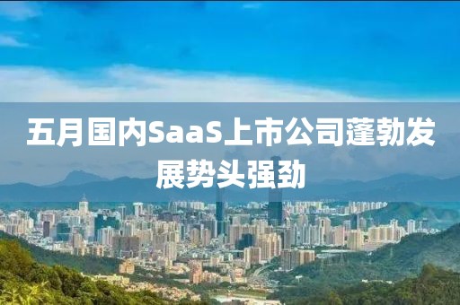 五月国内SaaS上市公司蓬勃发展势头强劲