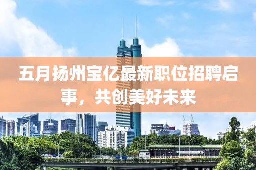 五月扬州宝亿最新职位招聘启事，共创美好未来