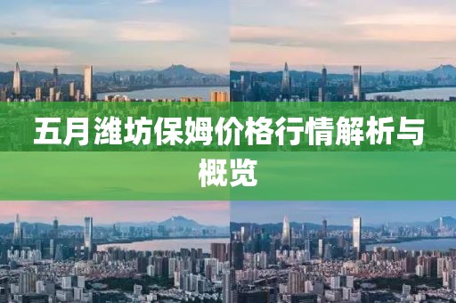 五月潍坊保姆价格行情解析与概览