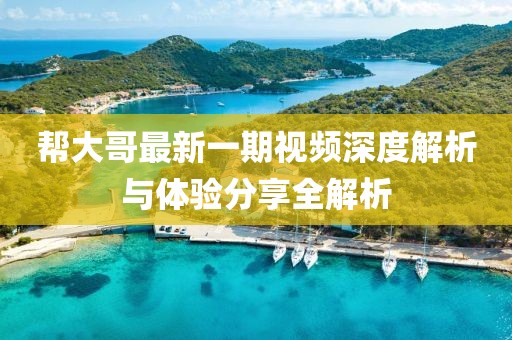 帮大哥最新一期视频深度解析与体验分享全解析