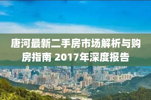 唐河最新二手房市场解析与购房指南 2017年深度报告