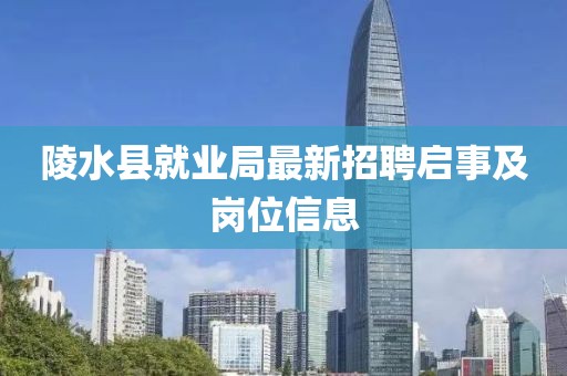 陵水县就业局最新招聘启事及岗位信息