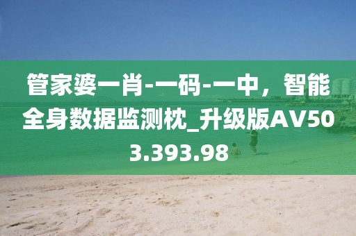 管家婆一肖-一码-一中，智能全身数据监测枕_升级版AV503.393.98