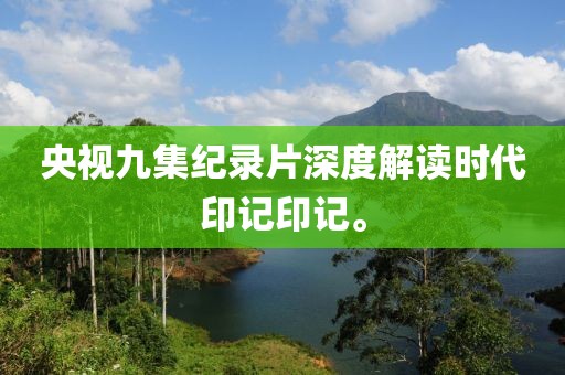 央视九集纪录片深度解读时代印记印记。