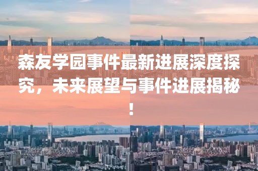 森友学园事件最新进展深度探究，未来展望与事件进展揭秘！