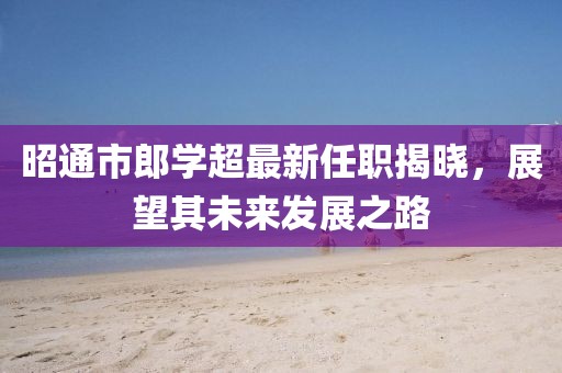 昭通市郎学超最新任职揭晓，展望其未来发展之路